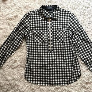 Tommy Hilfiger white and black flannel | Size XS
